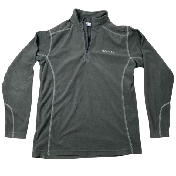 Columbia Men 1/4 Zip Fleece Pullover Small Gray Outdoor - Picture 1 of 12